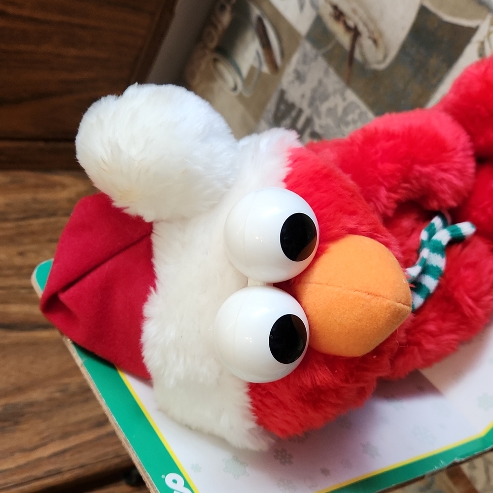Sesame Street  Holiday Elmo in box. - Picture 6 of 6